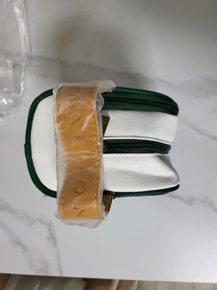 말본 파우치 새상품팝니다 그린, 화이트 2종류 손가방 볼가방 이미지