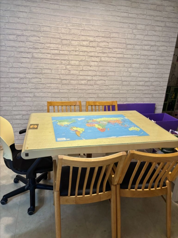 4-6인용 대리석 식탁 테이블 + 의자 이미지