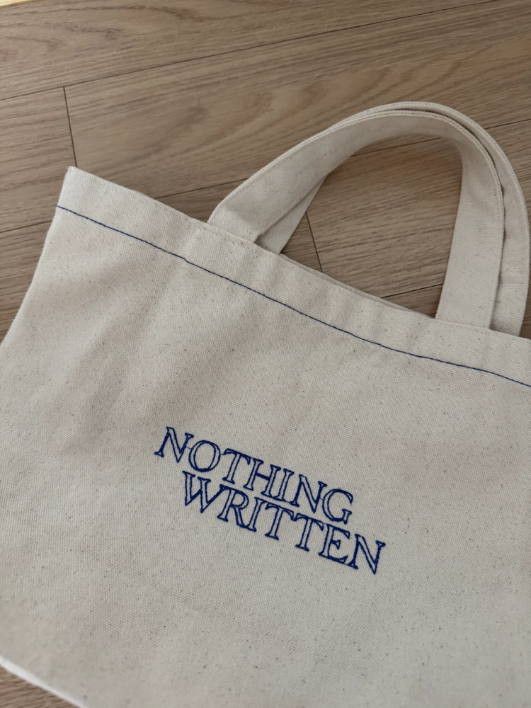 (새제품)낫띵리튼 가방 Pope cotton eco bag Natural 이미지