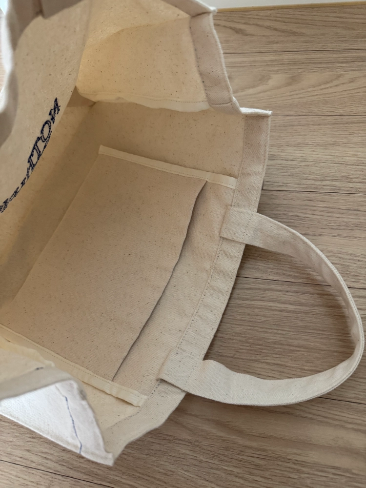 (새제품)낫띵리튼 가방 Pope cotton eco bag Natural 이미지