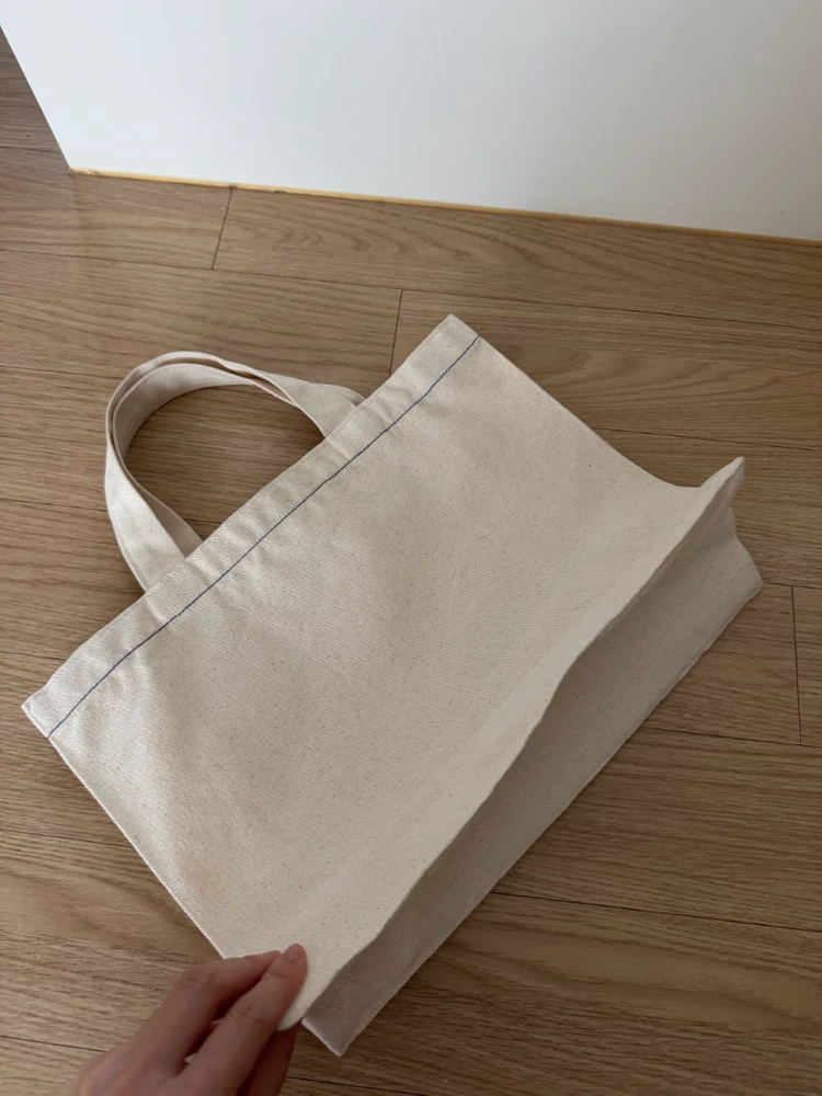 (새제품)낫띵리튼 가방 Pope cotton eco bag Natural 이미지
