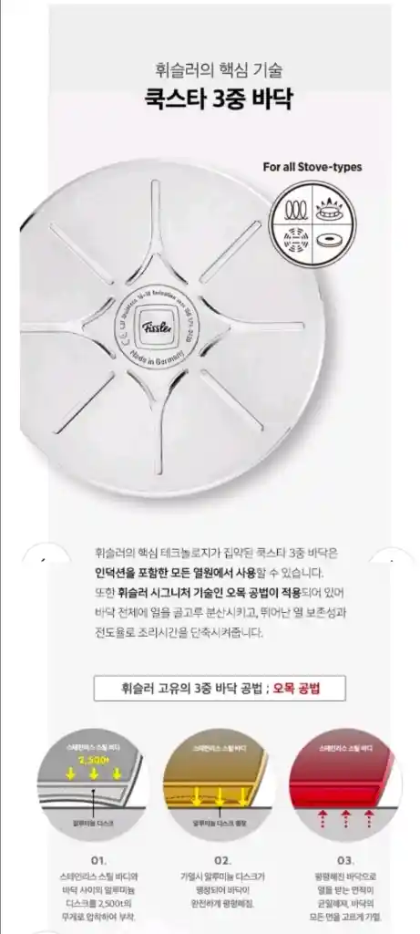 휘슬러 프리미엄 버디 압력솥 1.8L 새제품 이미지