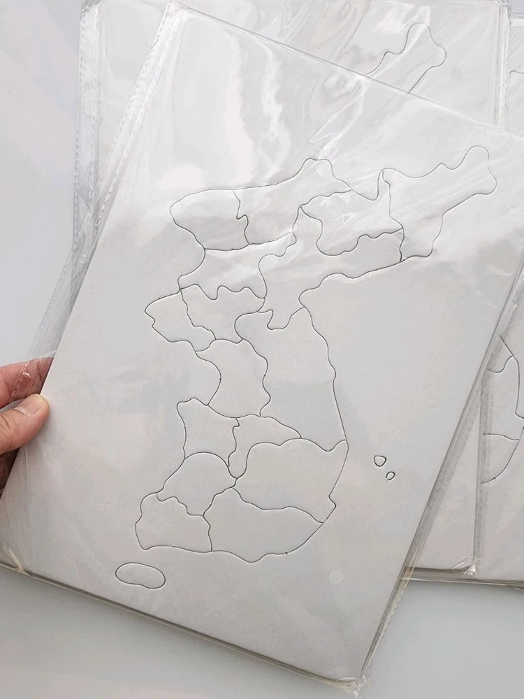 학습 +독서 연계 만들기재료) 우리나라 지도퍼즐/태극기 퍼즐 (미사용) 이미지