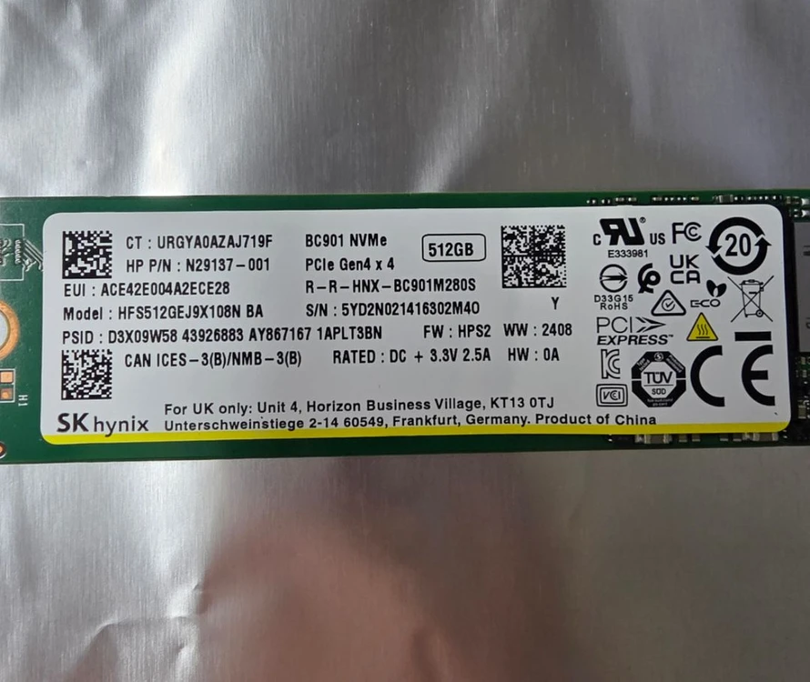 SK하이닉스 BC901 M.2 NVMe 512GB 이미지