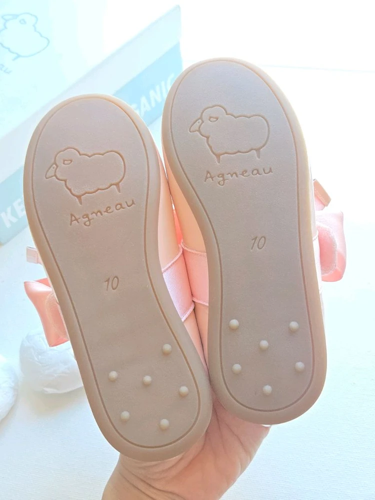 앙뉴 핑크 에나멜 리본 여아 구두 170 새제품 이미지