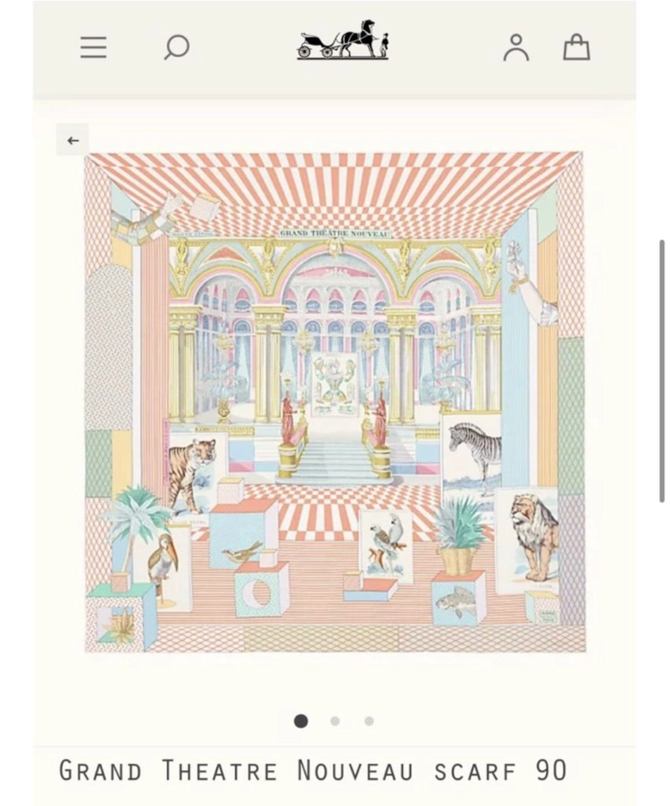 에르메스 대극장 까레 GRAND THEATRE NOUVEAU SCARF 90 스카프 이미지