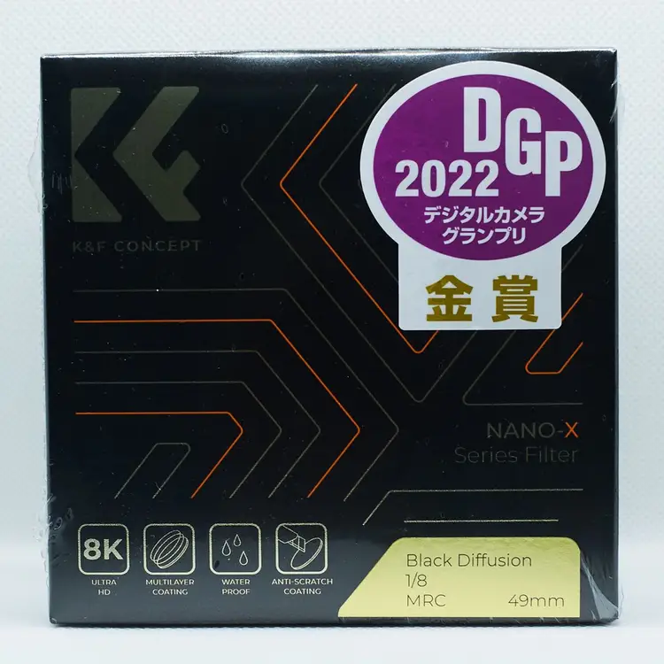 K&F Concept 블랙미스트 (1/8) 슬림 NANO-X 필터 AGC Glass (새상품) (49mm-82mm) 이미지