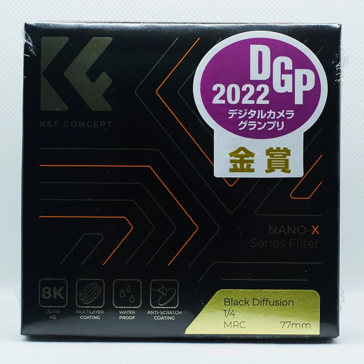 K&F Concept 77mm 블랙미스트 (1/4) 슬림 NANO-X 디퓨전 필터 8K AGC Glass (새상품) 이미지