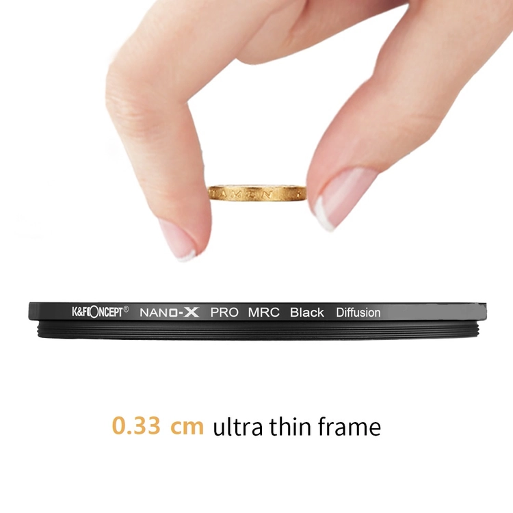 K&F Concept 77mm 블랙미스트 (1/4) 슬림 NANO-X 디퓨전 필터 8K AGC Glass (새상품) 이미지