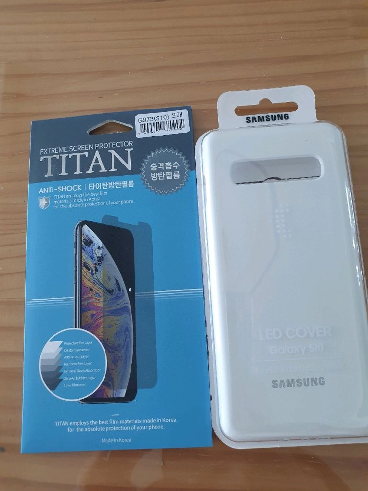 갤럭시S10 5G 스마트폰 LED 케이스, 액정보호필름 이미지
