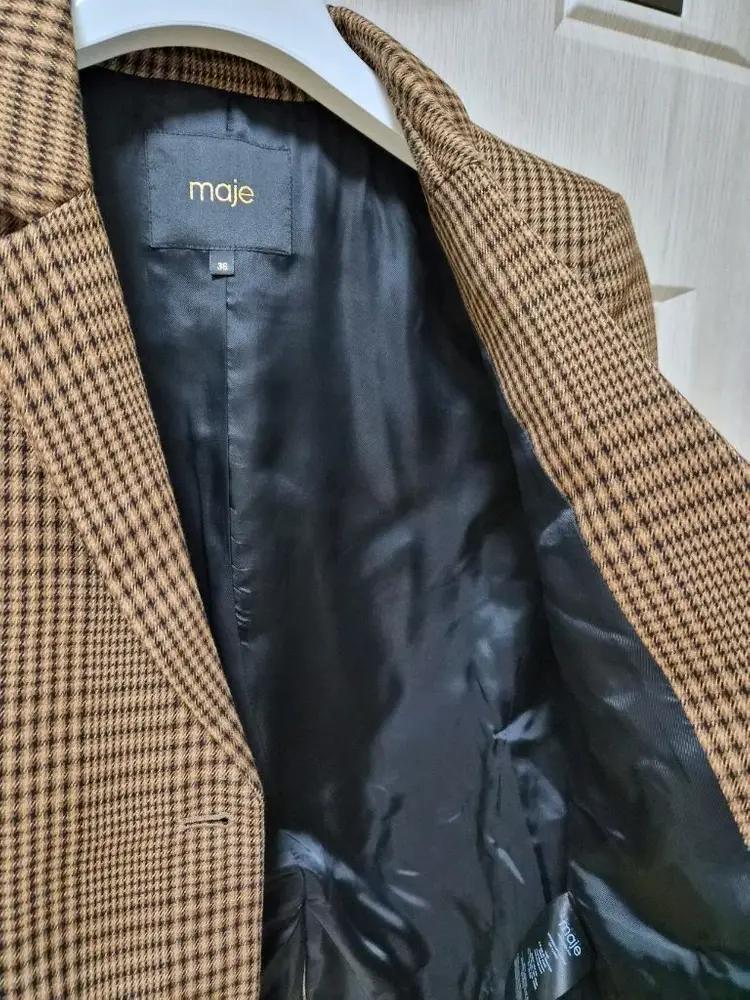 (아이린착용)마쥬 하운드 체크 여성 자켓 블레이저 이미지