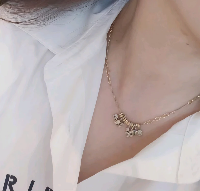 18k 콤비체인참목걸이 이미지