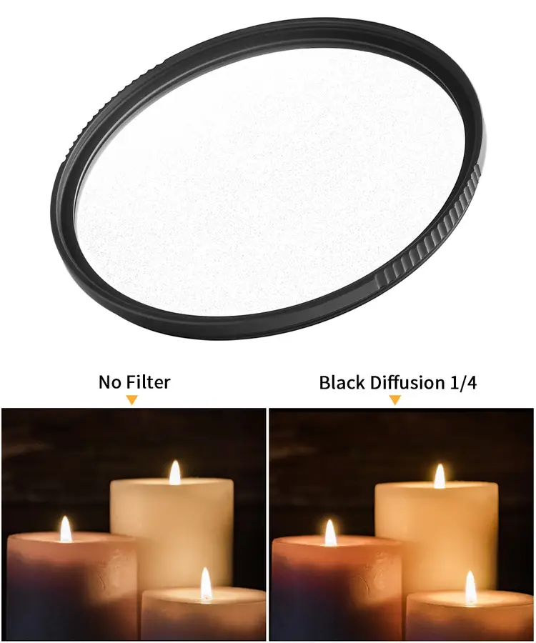K&F Concept 블랙미스트 (1/4) 슬림 NANO-X 필터 AGC Glass (새상품) (49mm-82mm) 이미지
