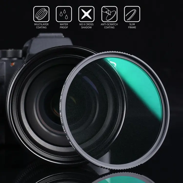 K&F Concept 블랙미스트 (1/4) 슬림 NANO-X 필터 AGC Glass (새상품) (49mm-82mm) 이미지