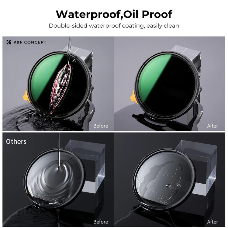 K&F Concept 블랙 미스트 1/4+가변 ND2-32 필터 (새상품) AGC Glass (49mm-82mm) 이미지