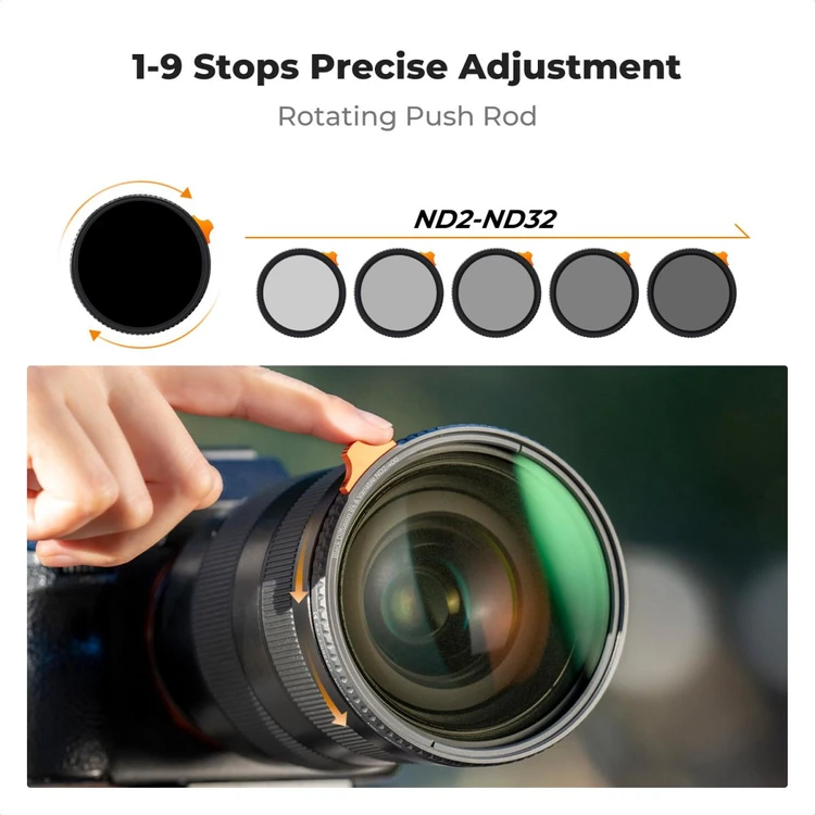 K&F Concept 67mm 블랙미스트 1/4+가변 ND2-400 필터 (새상품) AGC Glass 이미지