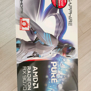 사파이어 RX 9070 XT PURE 그래픽카드 이미지