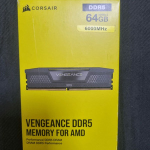 미개봉) 커세어 DDR5 64GB 32GB 2장 6000MHz CL30 새제품 이미지