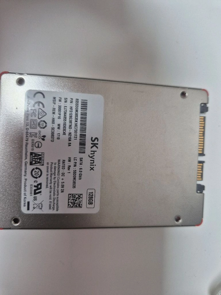 SSD 120GB + 128GB 총2개 일괄 이미지