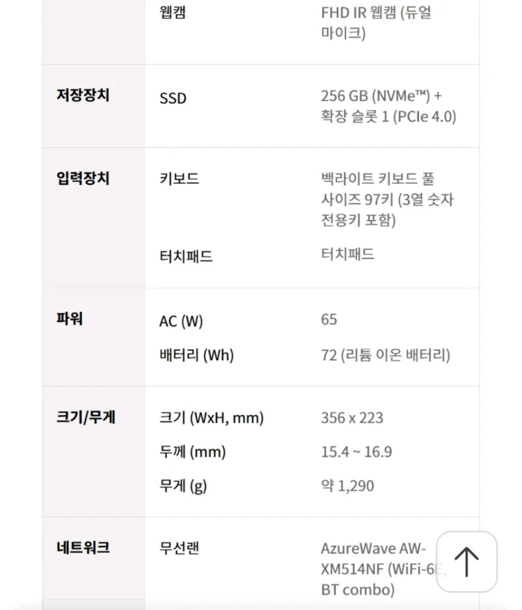 미개봉.새상품. LG 그램 AI 노트북 15ZD80T-GX76K (에센스 화이트) 이미지