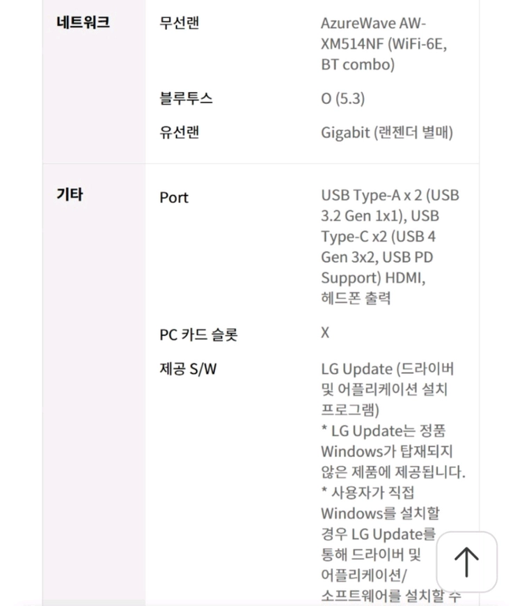 미개봉.새상품. LG 그램 AI 노트북 15ZD80T-GX76K (에센스 화이트) 이미지