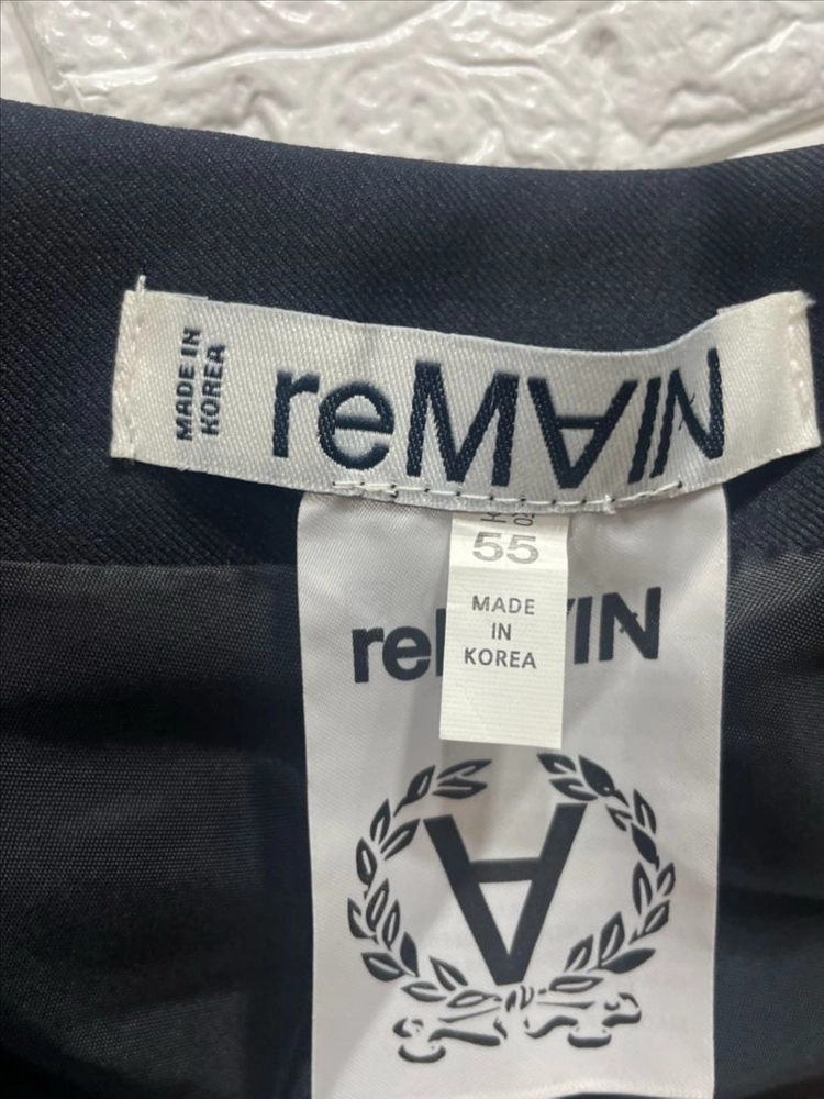 reMAIN 플리츠 샤스커트 배색 롱스커트 55 하객룩출근룩오피스룩 이미지