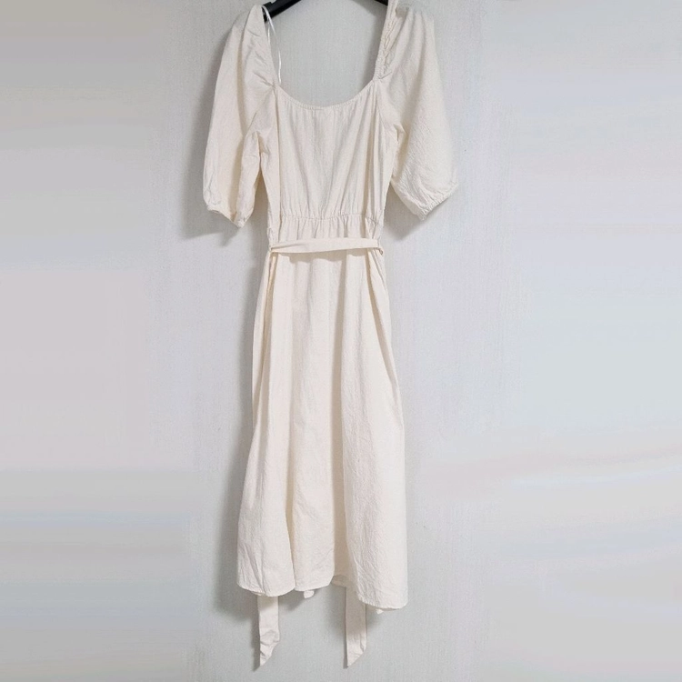H&M 코튼퍼프에스닉 미디 롱원피스 34사이즈(S) 이미지