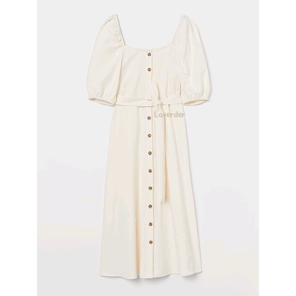 H&M 코튼퍼프에스닉 미디 롱원피스 34사이즈(S) 이미지