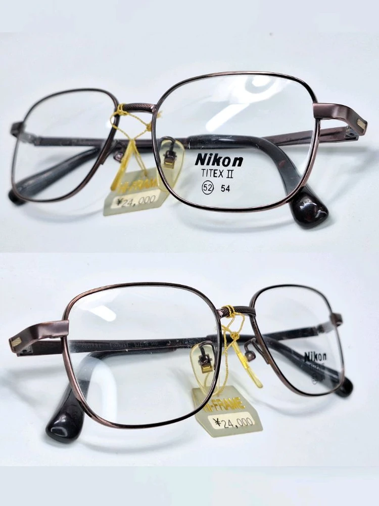 니콘 NIKON FB976T 안경테 52mm 순티타늄 스퀘어 일본빈티지 데드스톡 미사용 클래식 레트로 패션 아이웨어 이미지