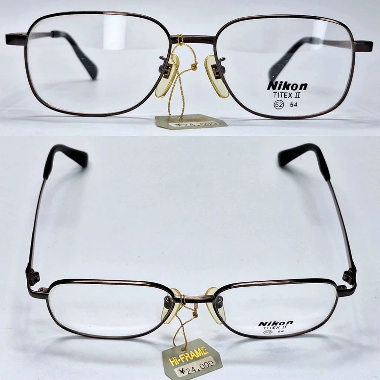 니콘 NIKON FB976T 안경테 52mm 순티타늄 스퀘어 일본빈티지 데드스톡 미사용 클래식 레트로 패션 아이웨어 이미지