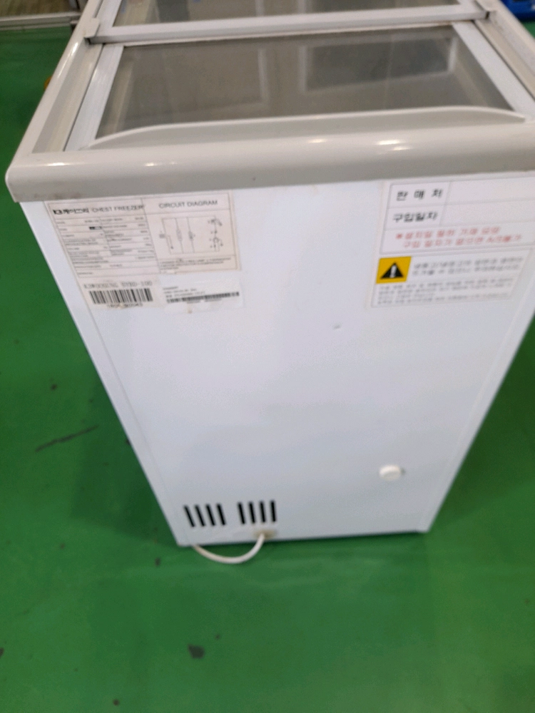 케이쓰리 냉동고 유리도어 SYBD-100 72L 아이스크림 얼음컵 냉동고 바퀴있음 경기광주 택배가능 이미지