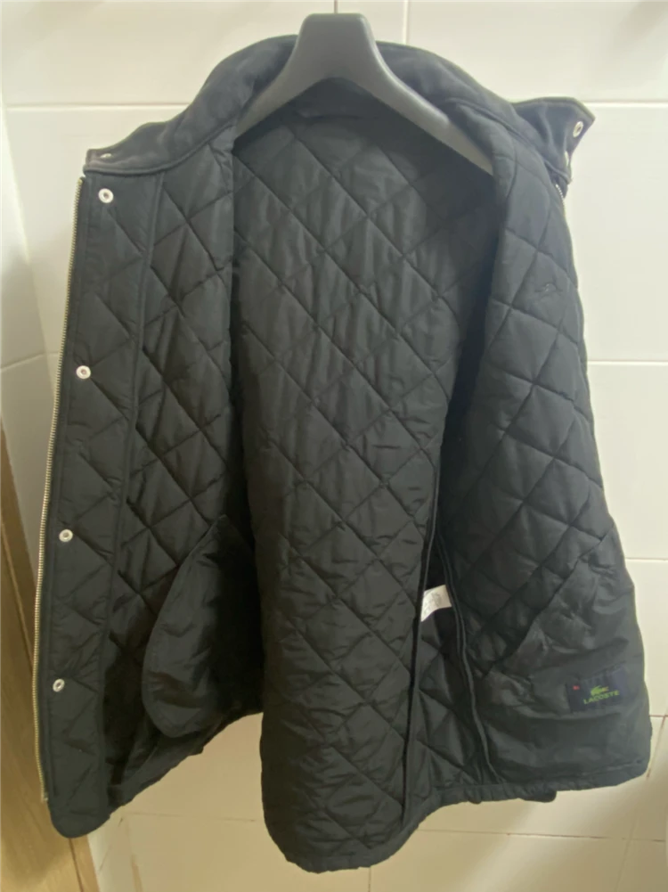 남성 라코스테 퀄팅 자켓 52 사이즈 블랙 Lacoste 경량 점퍼 이미지