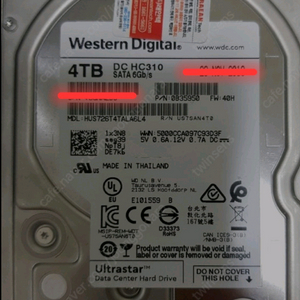 Western Digital Ultrastar SATA HDD 4TB(중고) 이미지