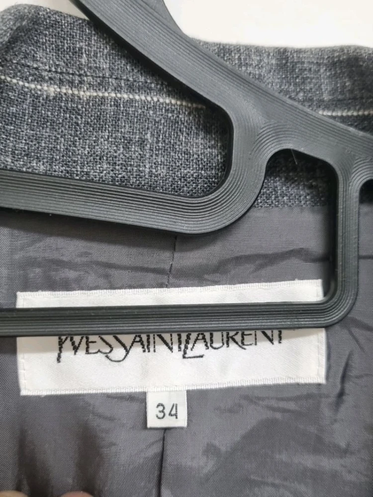 생로랑(YSL) 스트라이프 울 롱 자켓 34 이미지