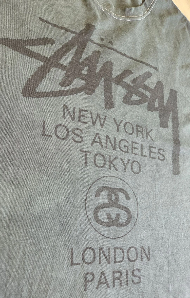 스투시 나염염색 월드 투어 반팔 티셔츠 이미지