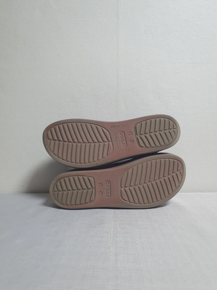 크록스 브루클린 로우 웨지 샌들 블랙 베이지 250mm 이미지