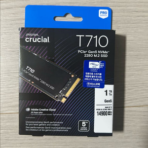 (국내정품)Crucial T710 PCIe Gen5 NVMe M.2 SSD 1TB (아스크텍 정품) 이미지