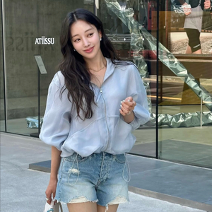 칙스라벨 오간자 리버시블 블루종 이미지