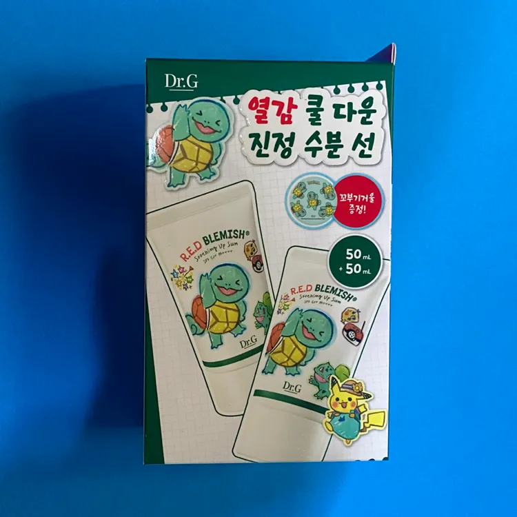[새제품]닥터지X포켓몬콜라보1+1/ 열감진정수분선크림/꼬부기굿즈 에디션 이미지