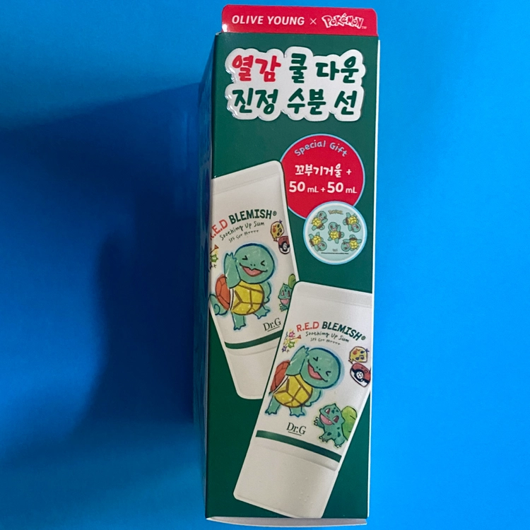[새제품]닥터지X포켓몬콜라보1+1/ 열감진정수분선크림/꼬부기굿즈 에디션 이미지