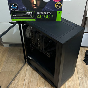7800x3d 4060ti 32gb메모리 컴퓨터 본체 게이밍 pc + 한성 320hz,240hz 모니터 + 모니터암 이미지