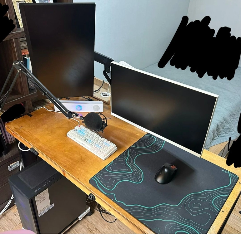 7800x3d 4060ti 32gb메모리 컴퓨터 본체 게이밍 pc + 한성 320hz,240hz 모니터 + 모니터암 이미지