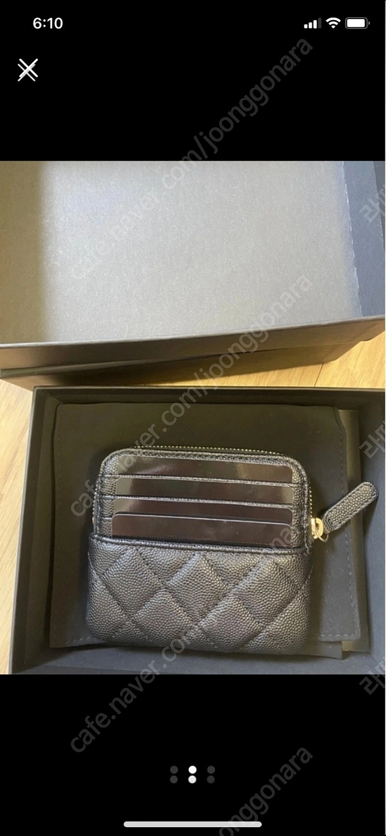 [새상품] 샤넬 클래식 지퍼 동전 블랙 카드슬롯 카드지갑 이미지