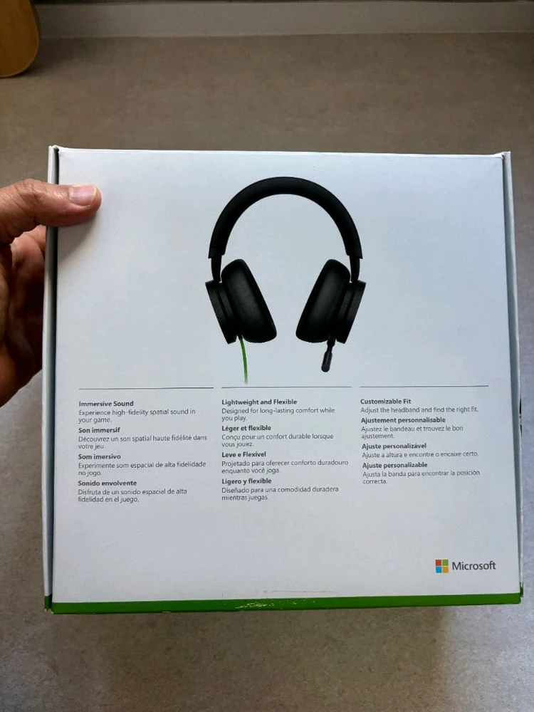미개봉 새상품] Xbox 유선 헤드셋 / 4세대 화이트 패드 이미지