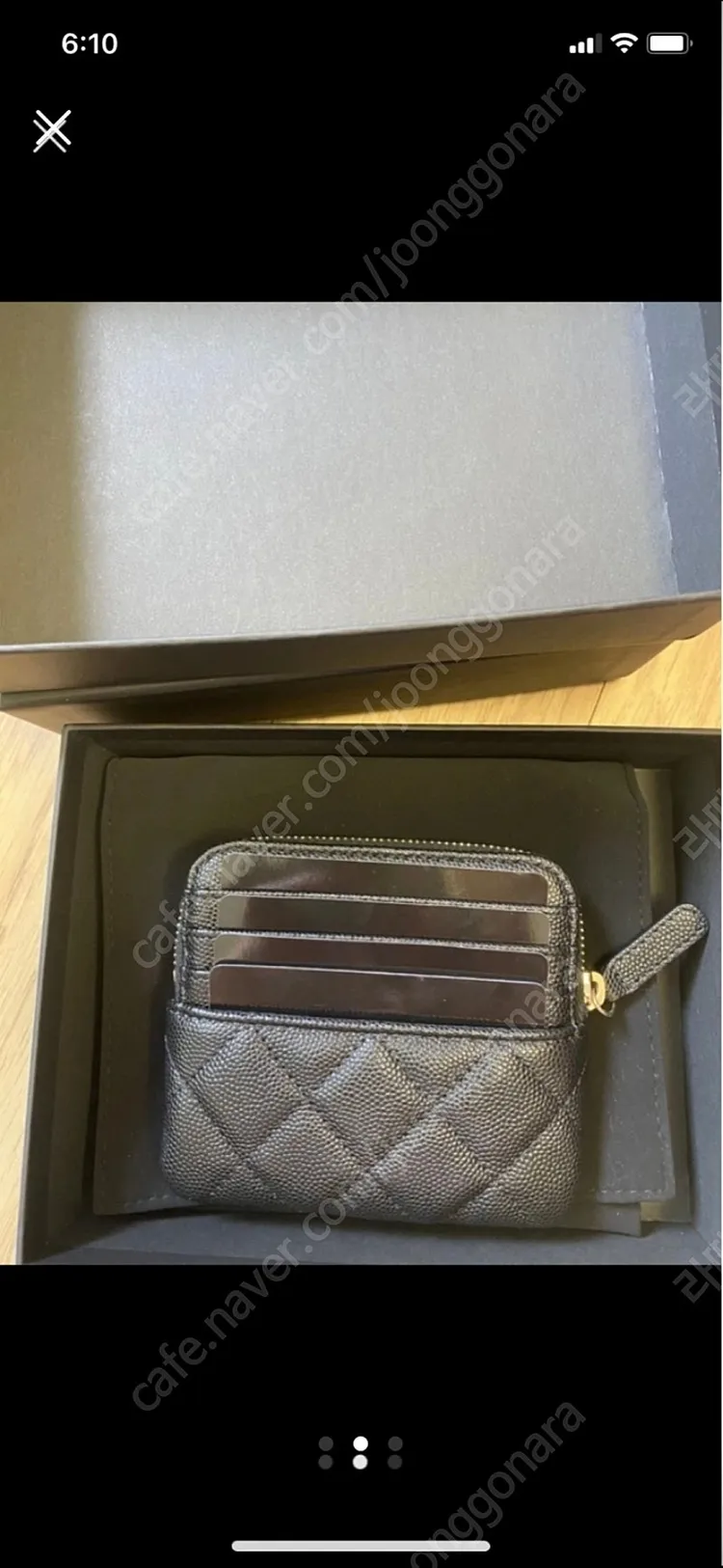 [새상품] 샤넬 클래식 지퍼 동전 블랙 카드슬롯 카드지갑 이미지