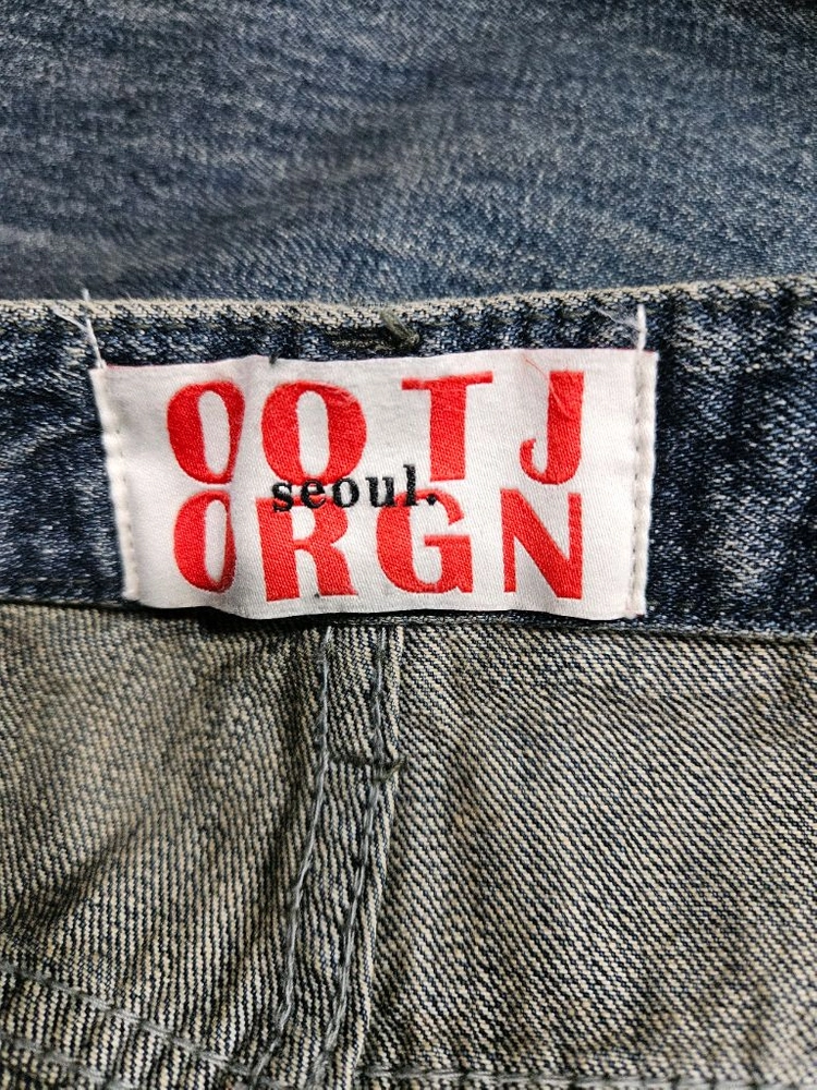 OOTJ 다크블루 남성 허리 29~30 워싱 와이드핏 데님팬츠 이미지