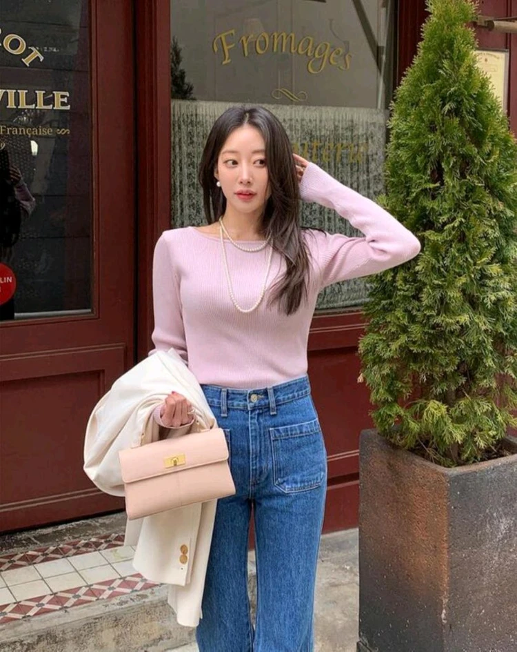 칙스라벨 H 슬림 부츠컷 콘데님(블루,XS,새상품) 이미지