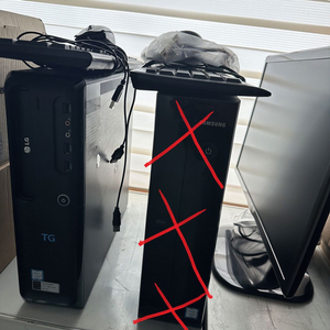 인텔 G5400 DDR4 8G SSD250G 사무용 데스크탑 컴퓨터 PC 본체 모니터 이미지