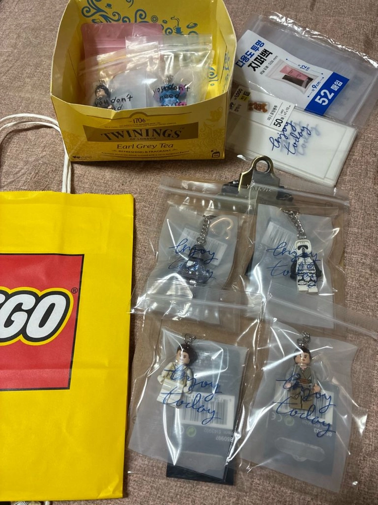 미사용 LEGO 레고 스타워즈 캐릭터 키링 4종 이미지