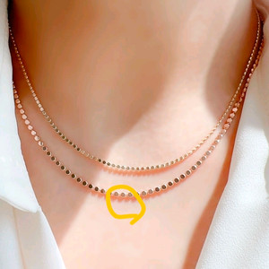 18k납작볼 2mm 초커목걸이 36.5cm 이미지